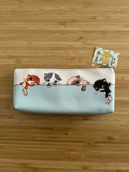 Spacecow Cats Pencil Case Light Blue Cats