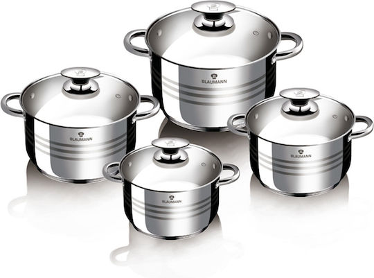 Blaumann Gourmet Line Stainless Steel Pots Set 8 Pieces