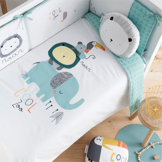 Bimbidreams Baby Duvet Cover Set with Pillowcase Cool Zoo Cool Zoo 120x150cm