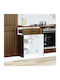 Lucca Шкаф за Мивка Brown Oak 60x46x81.5бр