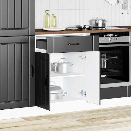 Lucca Spülbeckenschrank Black 60x46x81.5Stück