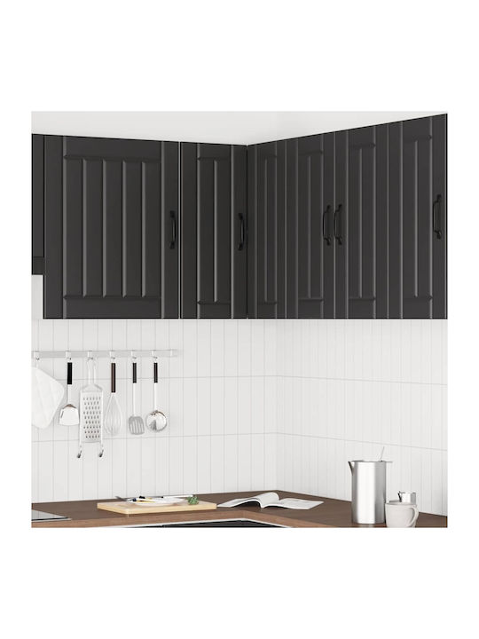 Lucca Corner Cabinet Wall Black 57x57x60pcs