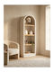 Bookcase Santorini Off-white-natural 60x38x178cm