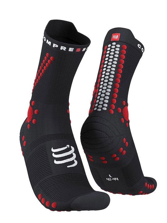Compressport Pro Racing Socks V4.0 High Trail Running Κάλτσες Μαύρες 1 Ζεύγος