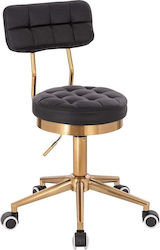 Salon Stools Wheeled Stool Black