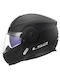 LS2 Scope II Black Matt Κράνος Μηχανής Flip-Up ECE 22.06 1750gr με Sunvisor