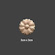 Carved Solid Wood Flower 3cm Dhw-611