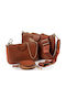 Leder Damen Handtasche Schulter Handtasche Gold