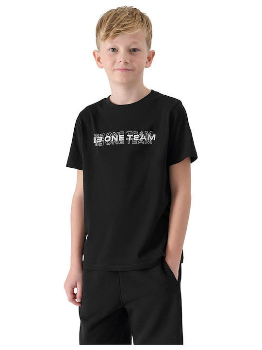4F Παιδικό T-shirt Μαύρο