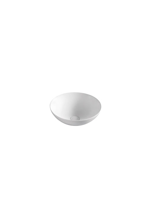 Sanindusa Aufgesetztes Waschbecken Porzellan 40x40cm White