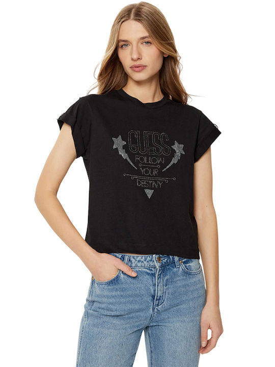 Guess Women's Blouse Cotton Black