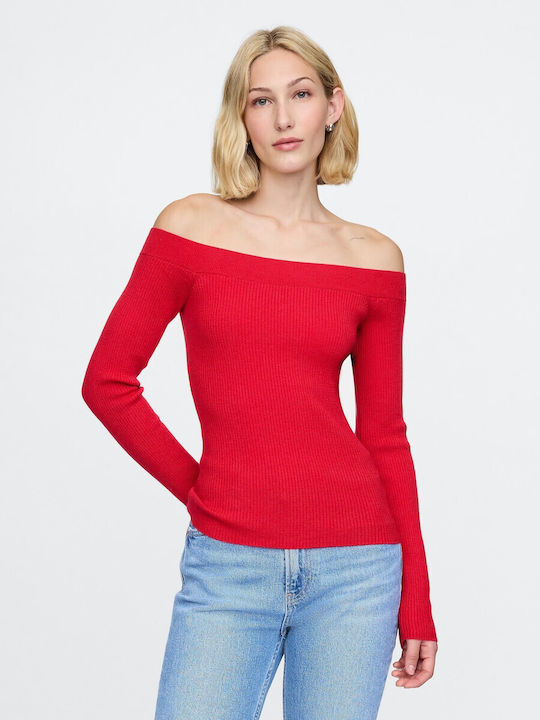 GAP Γυναικείο Πουλόβερ Μάλλινο Modern Red