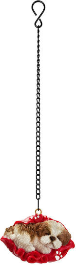 Ornament De Brad Căţeluş Din Polirezina Maro 6cm