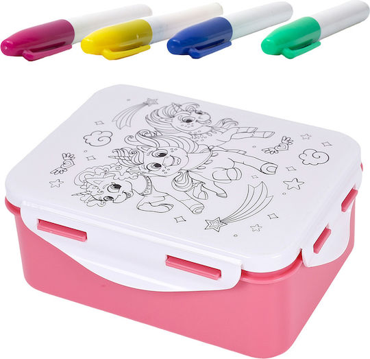Cook Concept Plastic Kids' Food Container Unicorns x x 7cm