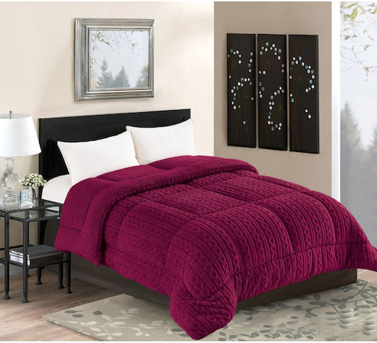Silk Fashion Duvet Cover Queen 240x260cm Braid Bordeaux 780 GSMGsm