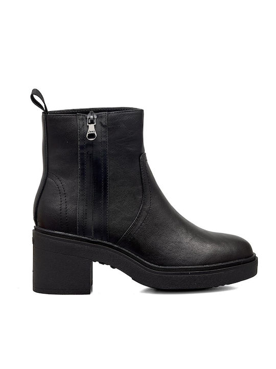 Leather Women's Ankle Boots Black