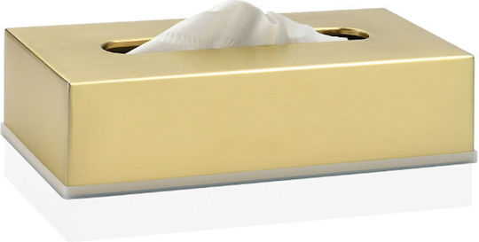 Andrea House Θήκη για Χαρτομάντηλα Μεταλλική Μπεζ 26x12x7cm Andrea House Θήκη για Χαρτομάντηλα Μεταλλική Μπεζ 26x12x7cm