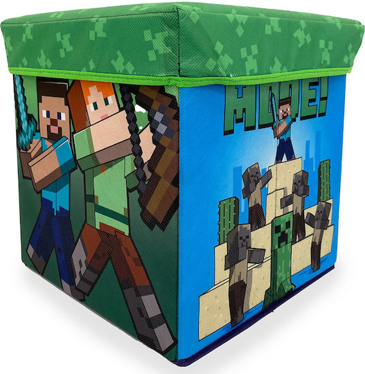 Mojang Minecraft Табуретка-Кутия 28 30x30x30 Зелена 100% Полиестер Mojang Minecraft Табуретка-Кутия 28 30x30x30 Зелена 100% Полиестер