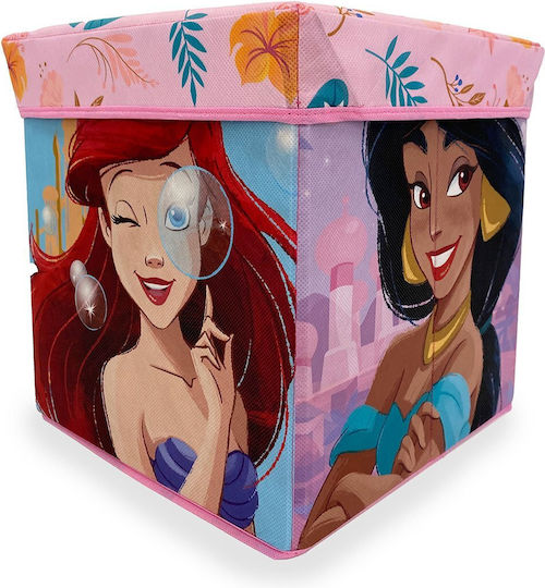 Κουτί-σκαμπό Disney Home Princess 08 30x30x30 Coral 100% Polyester