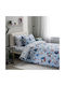 Vesta Home Σετ Σεντόνια Μονά Βαμβακερά Apollo Blue 170x260cm 3τμχ