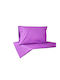 Decotelia Duvet Cover Set Cotton Queen with 2 Pillowcases 220x240 Purple