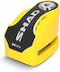 Shad Motorcycle Disc Brake Lock with Alarm & 6mm Pin in Yellow