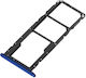 Clappio Sim Card Drawer Honor 8x Dual Nano Sim Micro-sd Blue