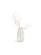 Plissee Vase 143010 17.8x15x30.5cm White Philippi Ceramic