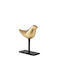 Metallic Bird Gold Black Base 12x5x12.5cm