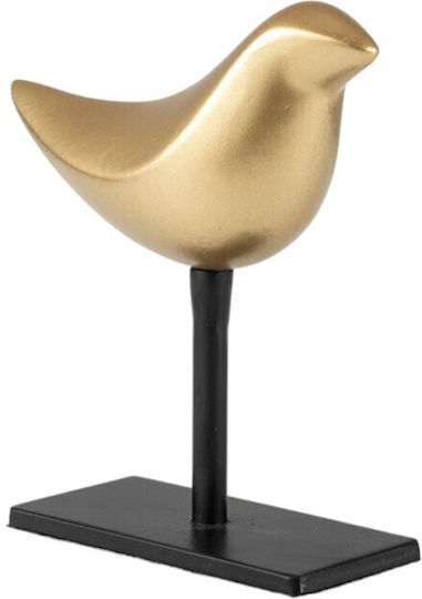 Metallic Bird Gold Black Base 12x5x12.5cm