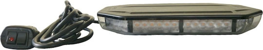 Professional Mini Rotating Beacon Magnetic Mount 12-24v 30w Length 25 Cm Orange Color E-mark E9