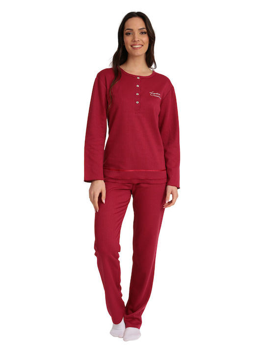 Lydia Creations Set Pijamale pentru Femei red