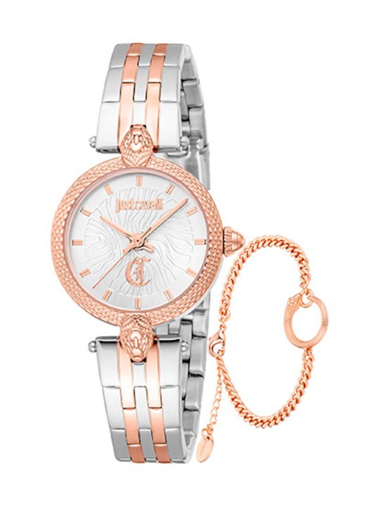 Just Cavalli Damen Uhr Chronograph mit Rose Gol...