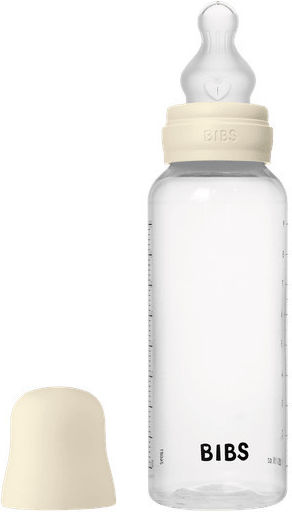 Bibs Set of Plastic Baby Bottles Anti-Colic with Silicone Teat for 2+ Months Transparent 270ml