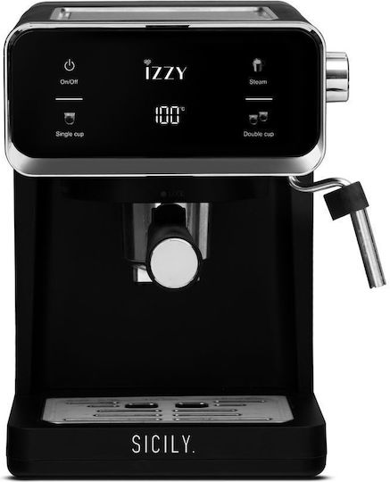 Izzy IZ-6017 Automatic Espresso Machine 1000W Pressure 20bar Black