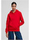 Damen Sweatshirt Kapuzen Red