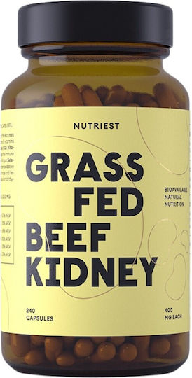 Nutriest Grass Fed Beef Kidney 400мг Специално Хранително Допълнение 240 Капсули