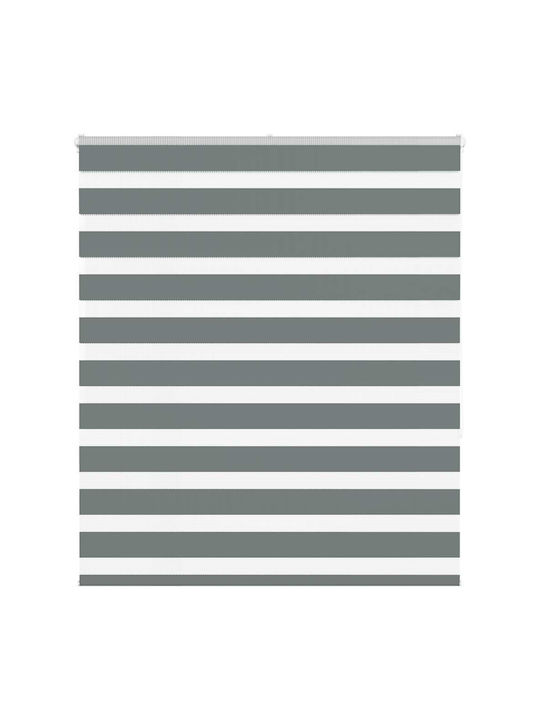 Vidaxl Zebra Blind Dark Gray Fabric Width 125.9...