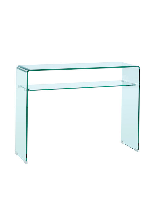 Crystal Shelf Κονσόλα Γυάλινη Διάφανο Μ110xΠ35xΥ75εκ.