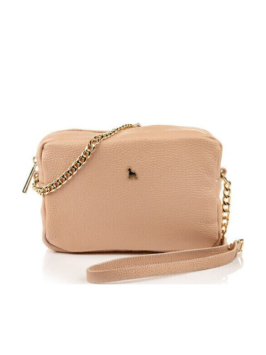 Boxer Leder Damen Handtasche Schulter Beige