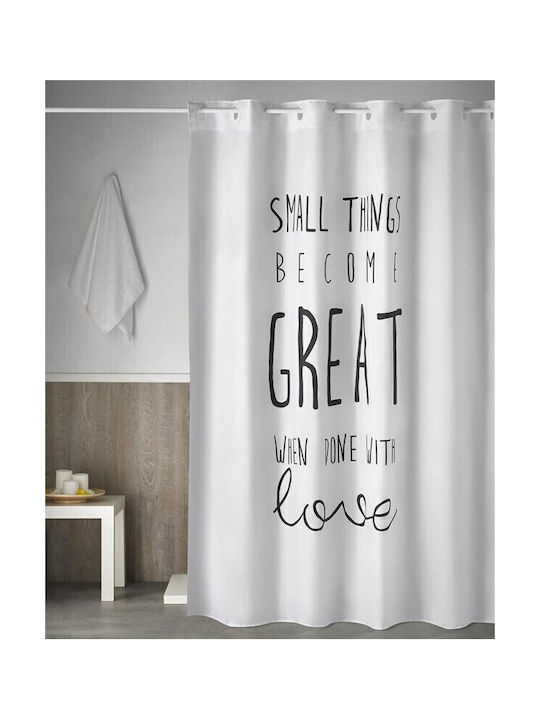 Atenas Shower Curtain Fabric with Hooks 180x200...