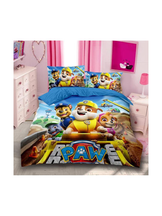 My Home Luxury Set Kids Duvet Cover Single with Pillowcase Cotton Multicolored 160x220cm