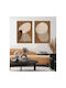 Inthebox Convex Decorative Canvas Painting Terracotta Beige MDF Frame Brown 60x90xh4.3cm 031349