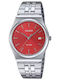 Casio Herrenuhr 35mm Chronograph Batterie mit Silber Metallarmband