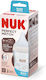 Nuk Glass Baby Bottle Perfect Match Anti-Colic with Silicone Nipple for 0+, 0+ m, months White 120ml