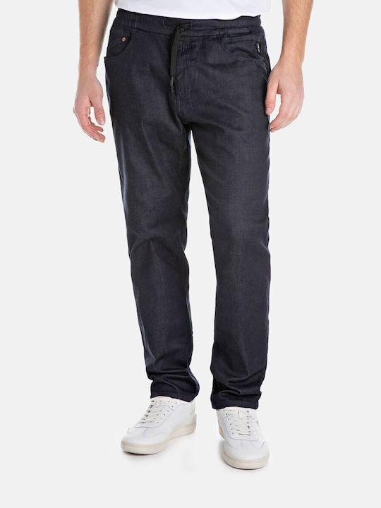 Lanny Men's Jeans Pants Elastic Dark-blue