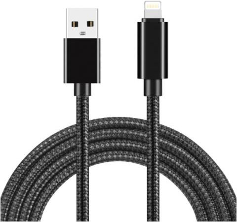 Naxius Braided USB-A to Lightning Cable 66W Red 2m