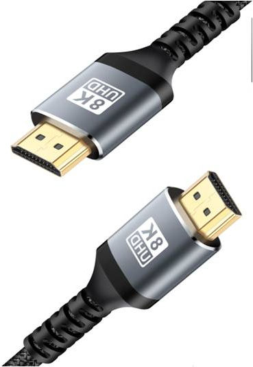 Naxius HDMI 2.1 Ultra High Speed 48Gbps 4K 120Hz HDR VRR Kabel HDMI-Stecker - HDMI-Stecker 0,5m Schwarzes