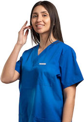 Dr. Scrub Unisex Blue Medical Blouse Cotton and Polyester