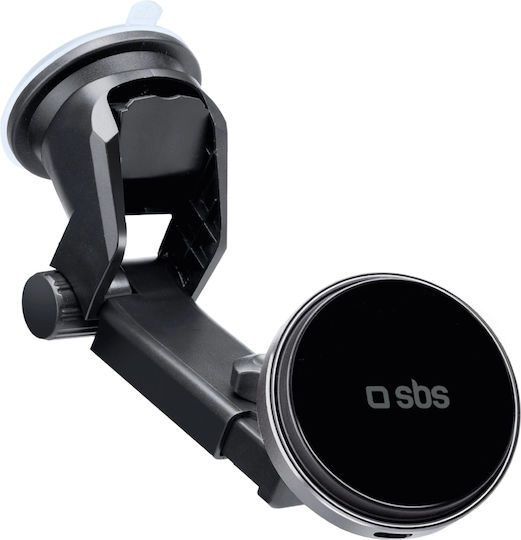 SBS Βάση Κινητού Αυτοκινήτου Smartphone Holder με Μαγνήτη και Ασύρματη Φόρτιση Μαύρη